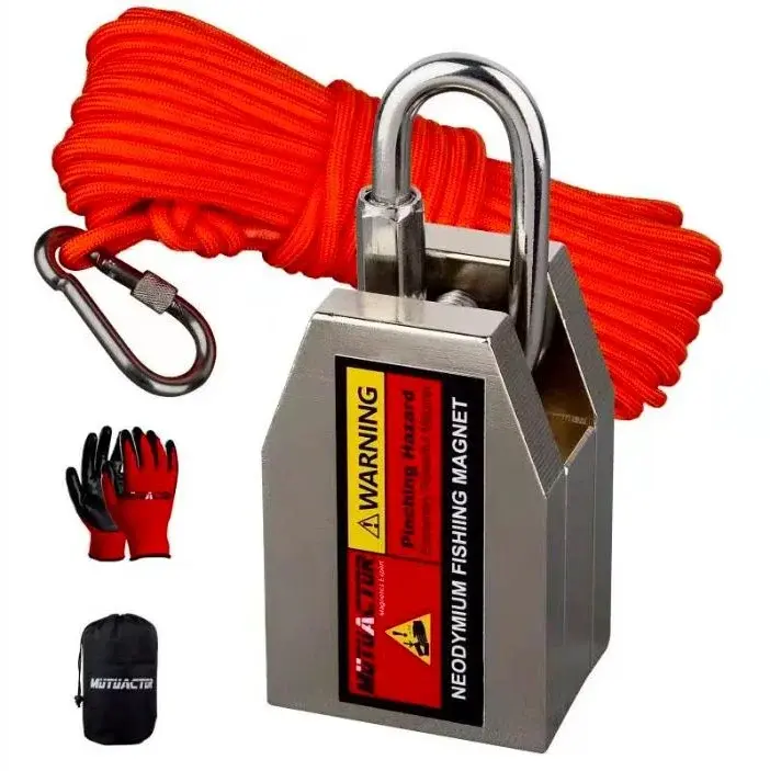 Kit aimant triple 400-600kg pour pêche à l'aimant - Les Farfouilleurs